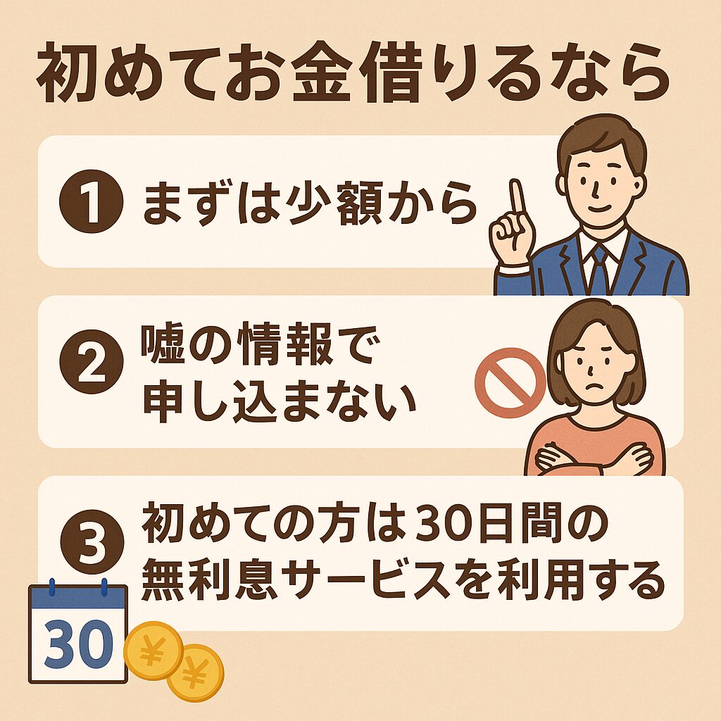 初めてお金借りるポイント